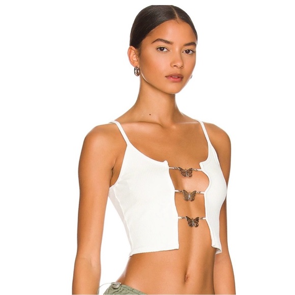 Superdown Butterfly Crop Top XS - Picture 2 of 6